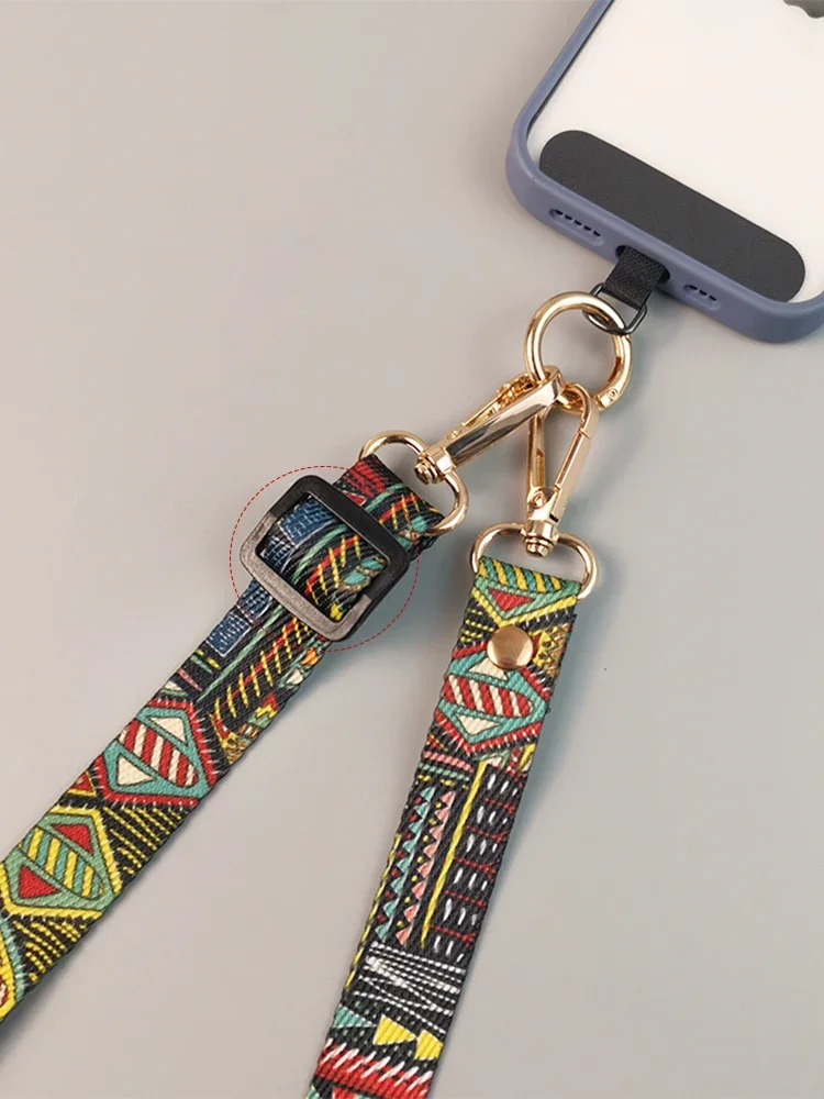 Graffiti Pattern Long Crossbody Mobile Phone Lanyard Adjustable Hanging Neck Strap Universal Cell Phone Case Anti-lost Lanyards