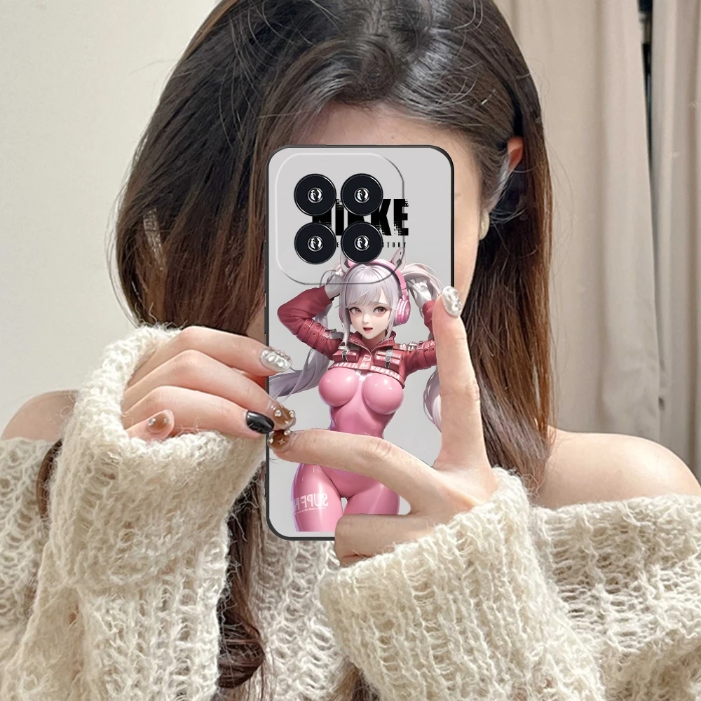 Goddess NIKKE Alice Mobile Cell Phone Case for Xiaomi 14 13 12 11 10 9 T Ultra Lite Pro S SE X 5G Black Soft Phone Cover Shell