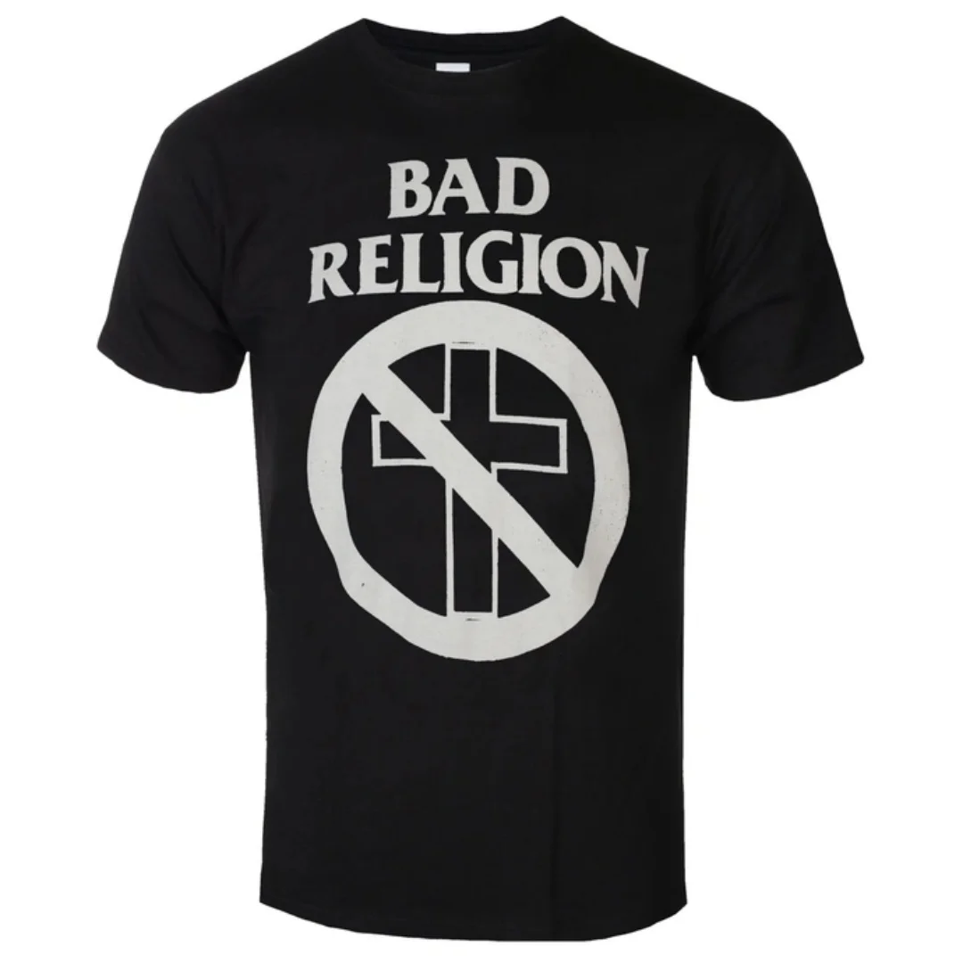 Bad Religion - Against The Grain Tour 91 Pattern Printed T-shirt Hardcore Punk Style Band T-shirt for Daily and Concert Wear