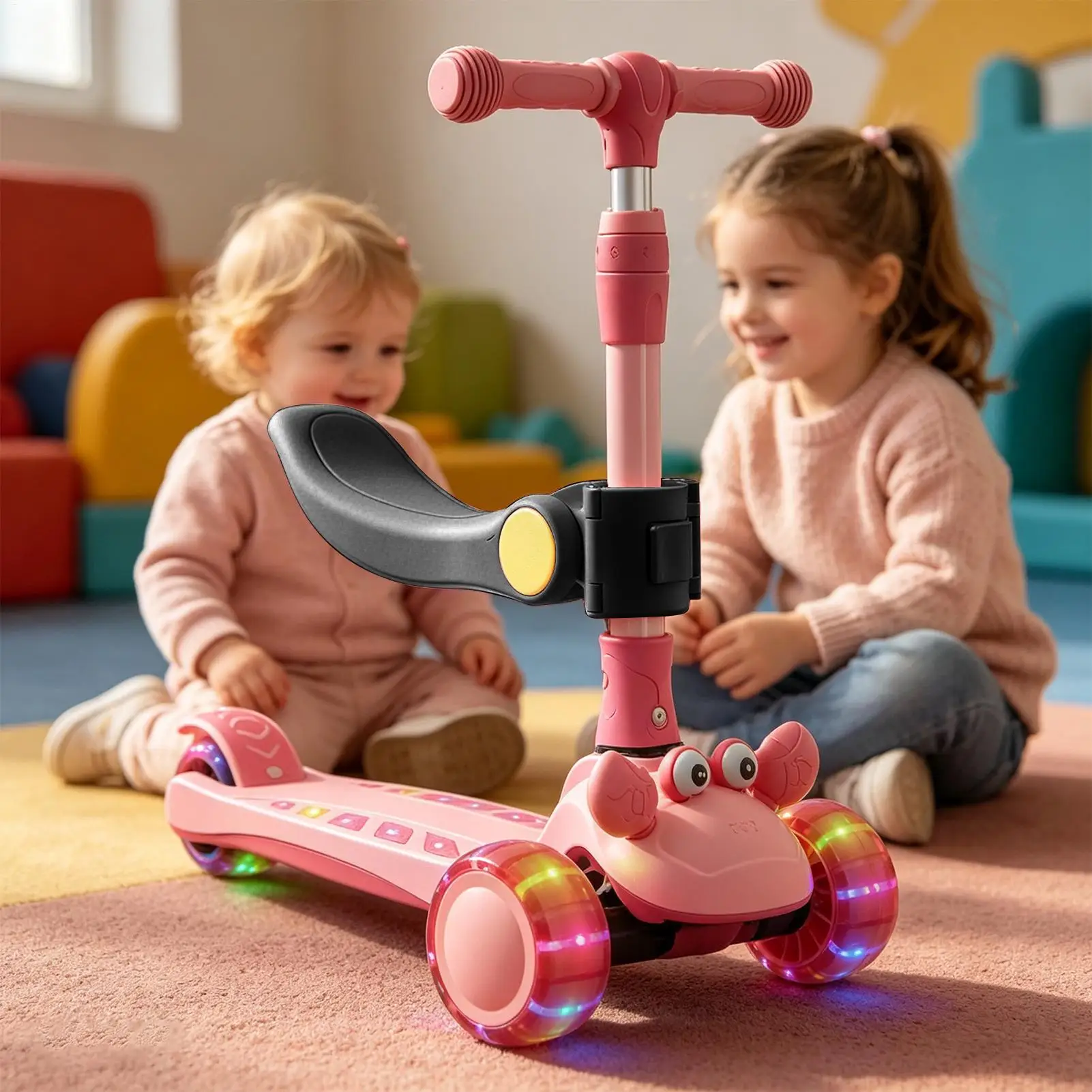 Asiento Plegable y Ajustable para Scooter Infantil, Accesorio para Scooter de Juego al Aire Libre para Niños, para Parques, Patios de Recreo y Vecindarios