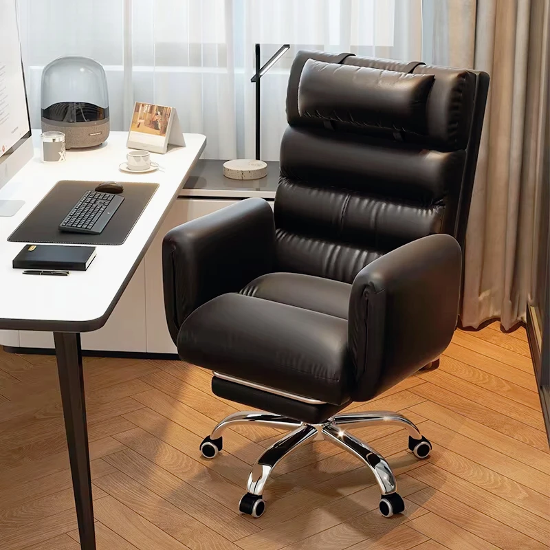 Home Comfortable Long-term Sitting Computer Sofa Chair, Boss Chair, Reclining Lazy Backrest Office Business Study Chair