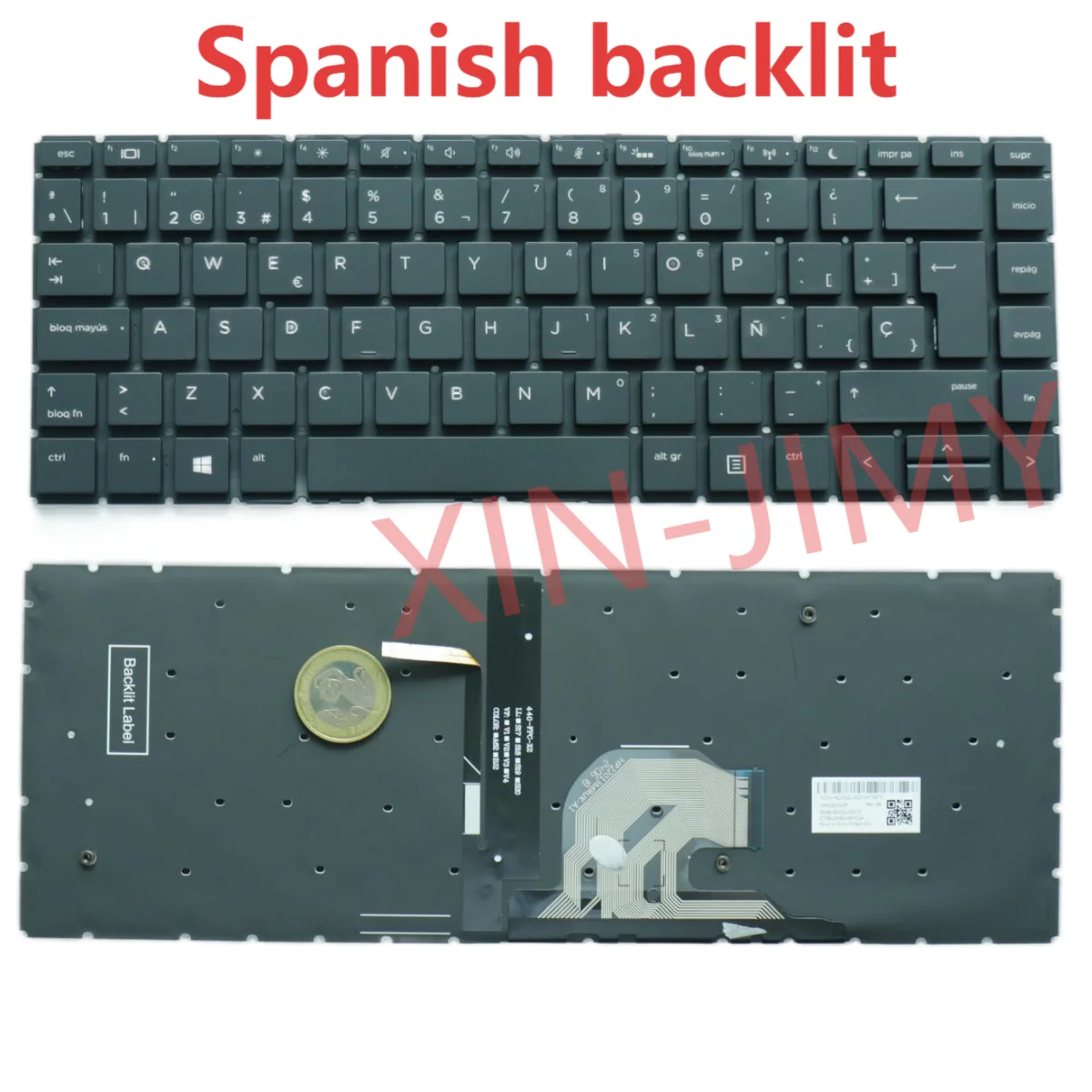 

440 G6 испанская/латинская клавиатура с подсветкой для ноутбука HP Probook 445 G6 440 G7 445 G7 445R G7 440g6, новая клавиатура без рамки, черный SP