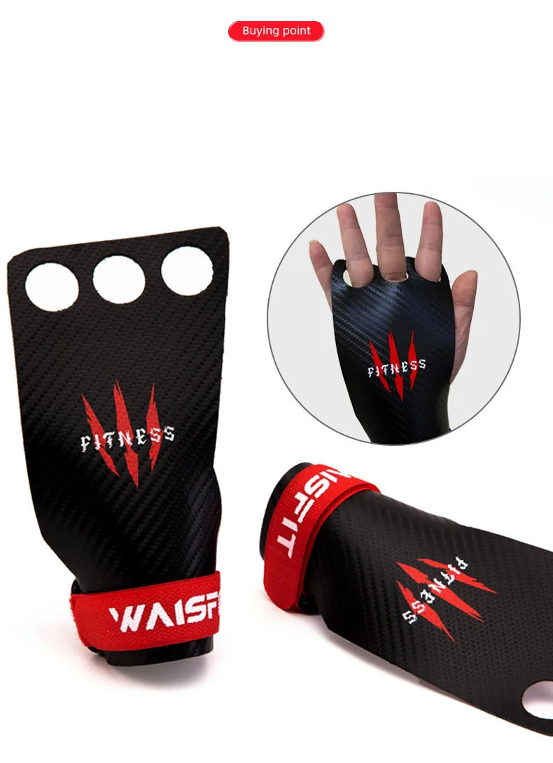 1Pair Gymnastics Hand Grips Weightlifting Workout Gym Gloves Palm Protection for Kettlebell Pull Up Gymnastic Crossfit Grip