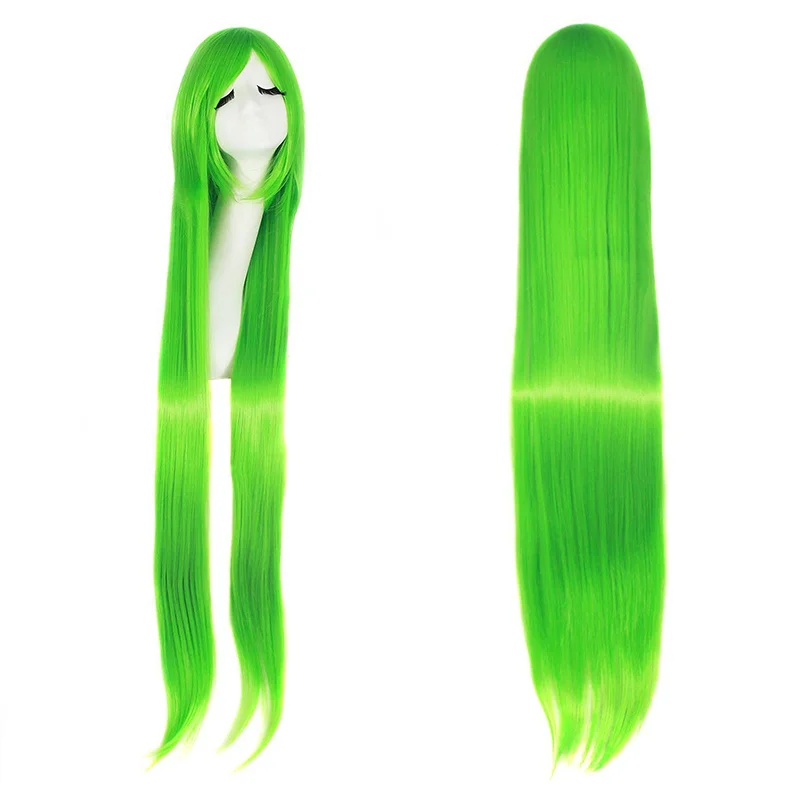 Tongman في المخزون 100cm1متوسط طول مستقيم HaircosWig أنيمي الأحمر الأزرق الذهب الفاتح UniversalcosplayWig