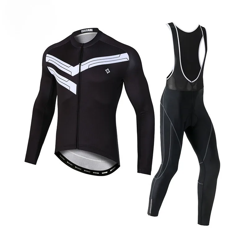 

Autumn and Winter Cycling Long Strap Set Breathable Men's Cycling Suit Riding