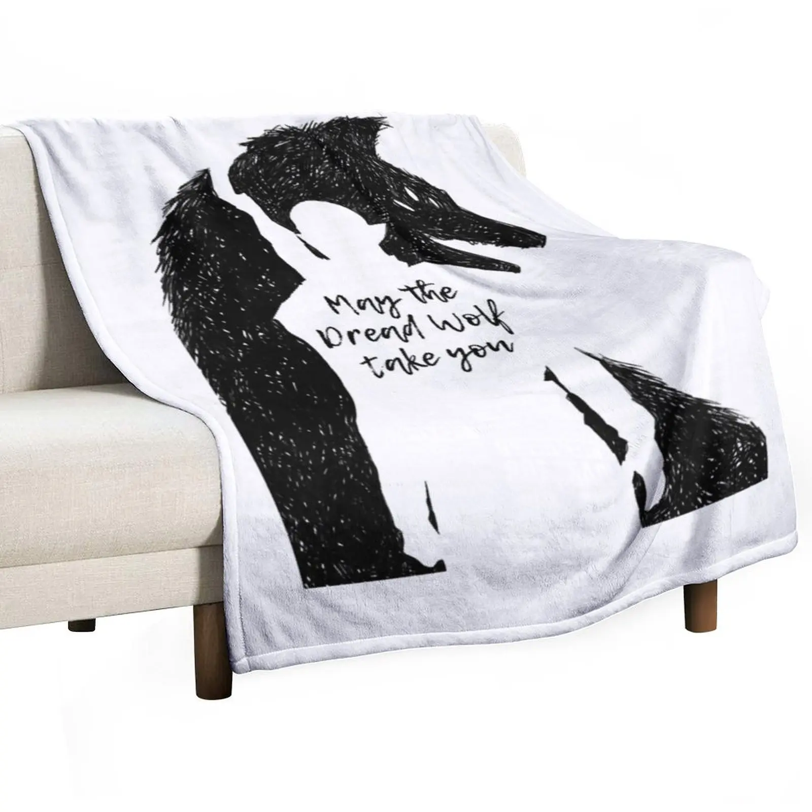 

Dread Wolf II Throw Blanket Vintage Shaggy Furrys Quilt Blankets