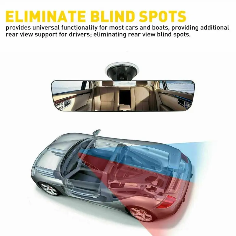 

Interior Rear View Mirror 360° Rotates Car Rear Mirror Wide-angle Rearview Mirror Adjustable Suction Cup Car-styling Universal