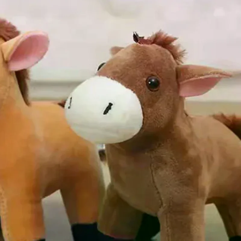 

Stuffed Animal Horse Key Ring Horses Plush Cartoon Animal Pendant Backpack Ornaments Hanging Decor Donkey Small Doll