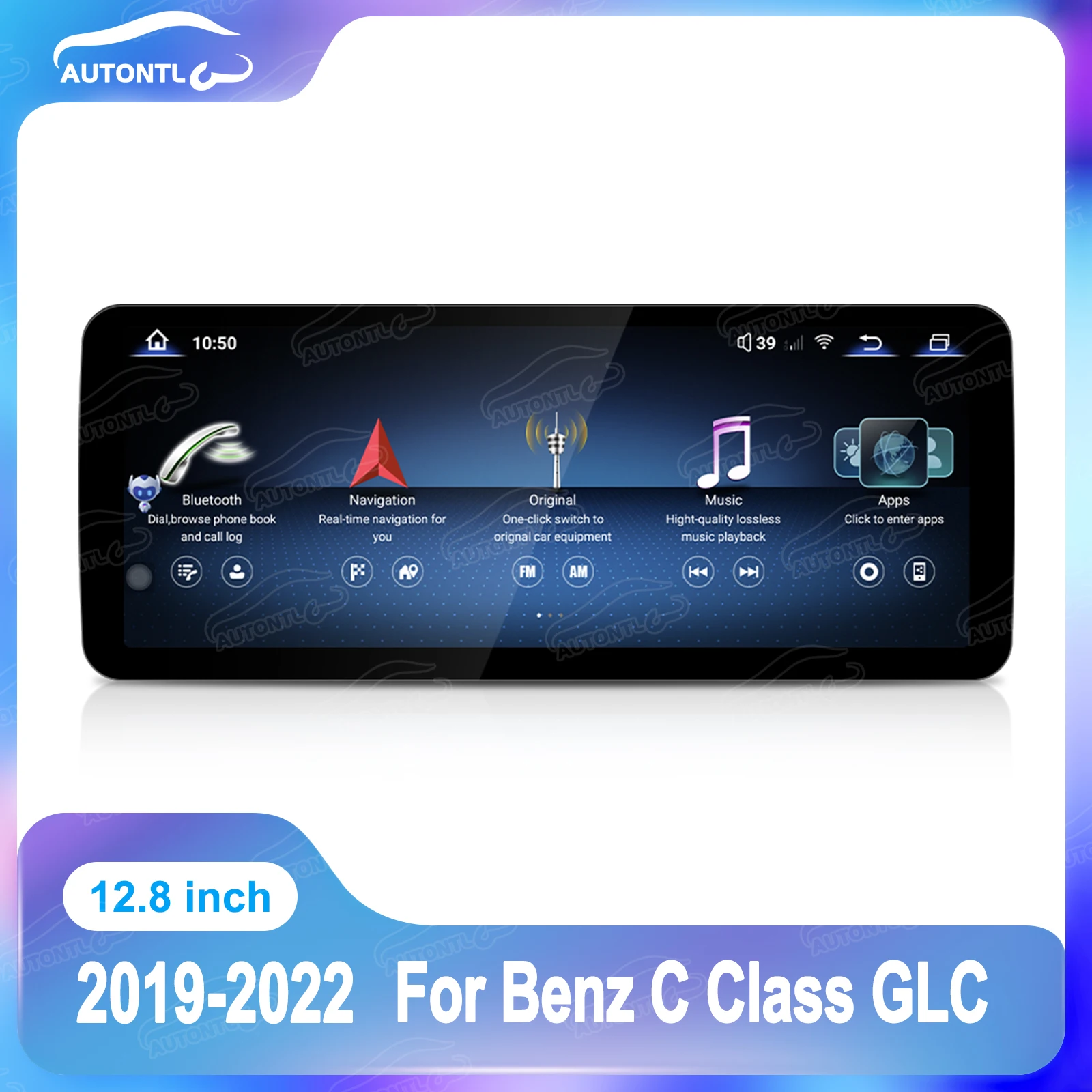 For Mercedes Benz C GLC Class W205 2015+ Car Upgrade 12.8'' Android Radio GPS Navigation Multimedia Stereo Carplay Head Unit