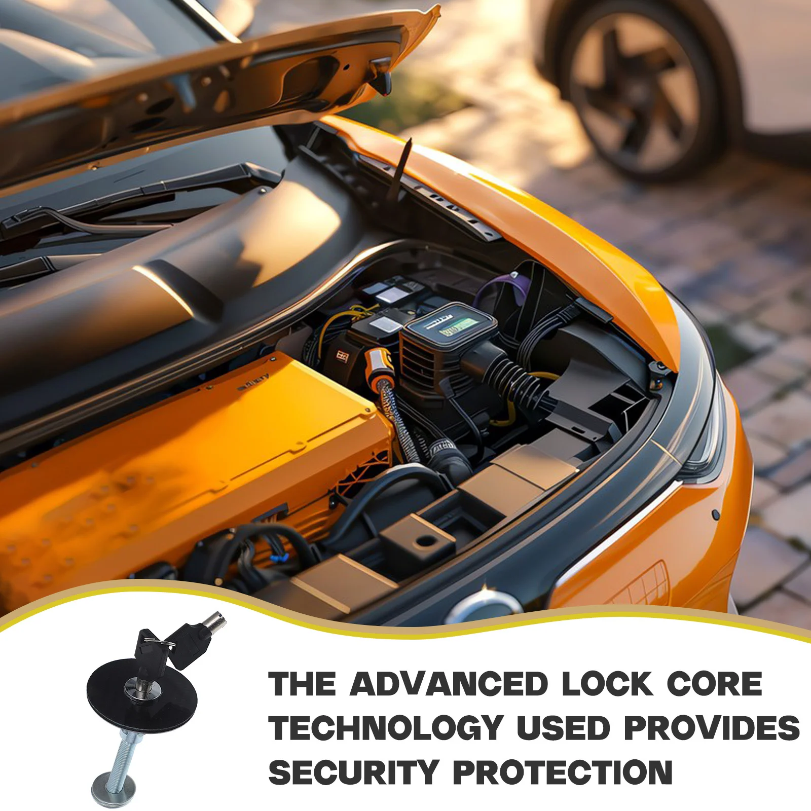 

2Pcs Carbon Fiber Engine Hood Lock Lightweight Durable Security Quick Latch Bumper Pins Car Modification Enthusiasts