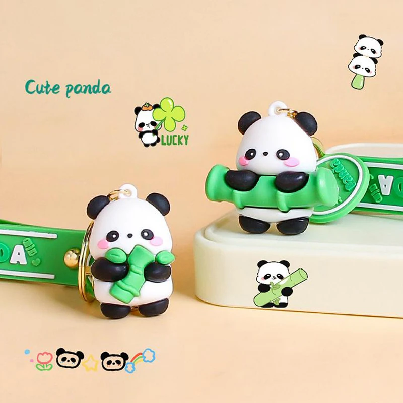 Novità Creativo Simpatico Panda Portachiavi Ciondolo Moda Divertente Portachiavi per auto Squisito Zaino Kawaii Decorazione Accessori Regali