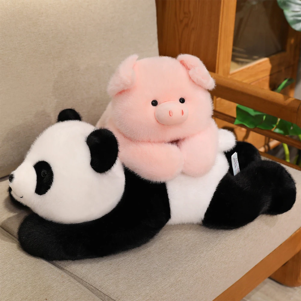 

Lifelike Fuzzy Black Cat Plush Toys Realistic Fluffy Kitty Cat Stuffed Animal With Shiny Eyes Pink Nose Fancy Birthday Gifts