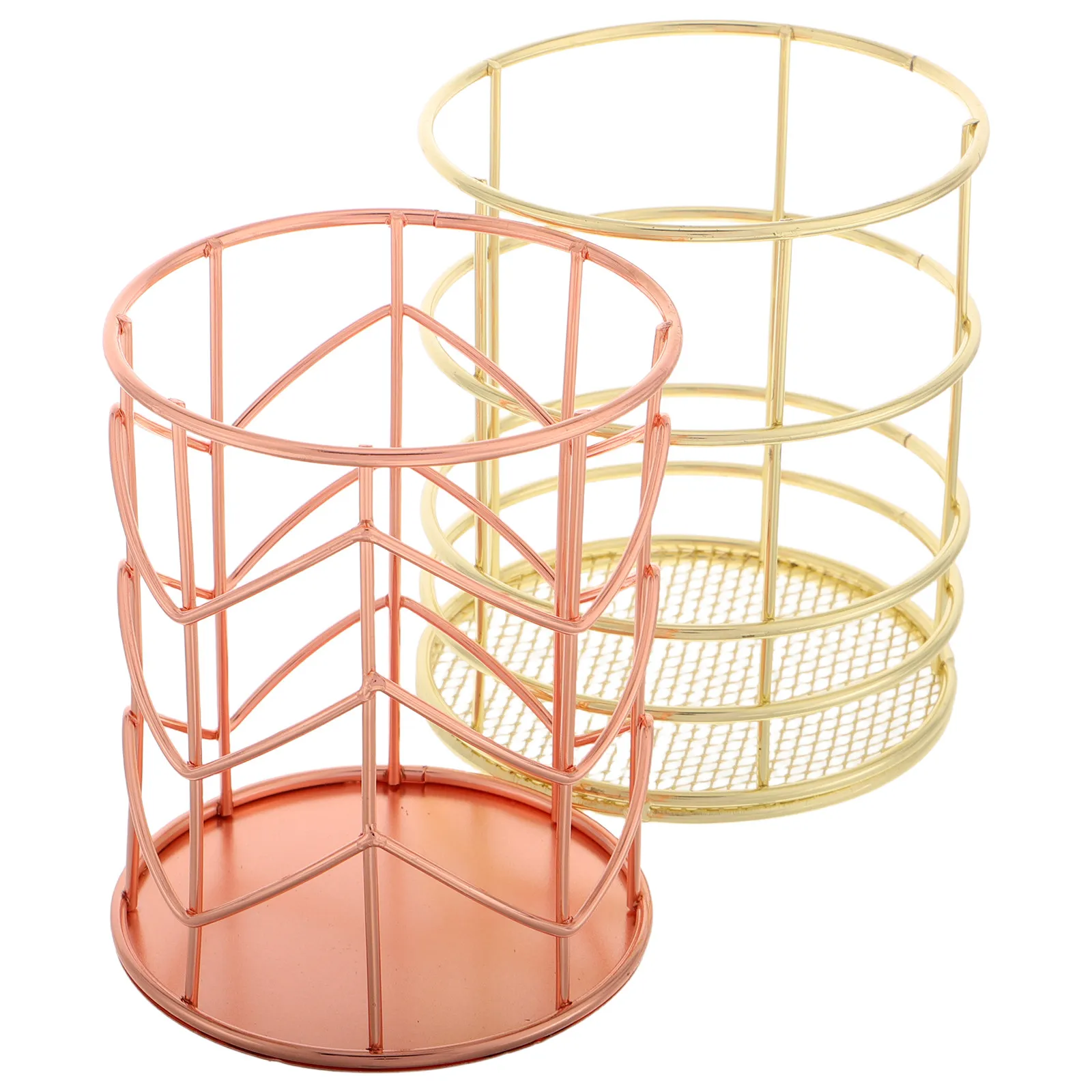 

Набор из 2-х настольных подставок для ручек в скандинавском стиле, железный органайзер для карандашей, держатель для кистей для макияжа, металлический контейнер для хранения большой вместимости для офиса