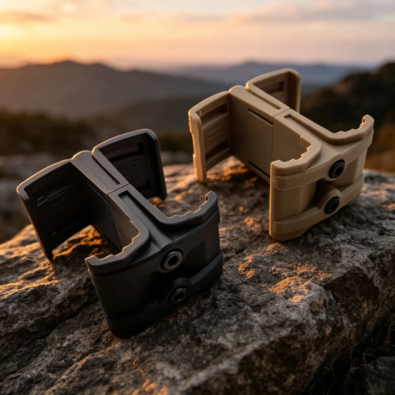 Conector Doble para Cargadores Negro/Marrón, Acoplador de Cargadores Resistente a la Intemperie para Deportes al Aire Libre y Actividades de Pasatiempo