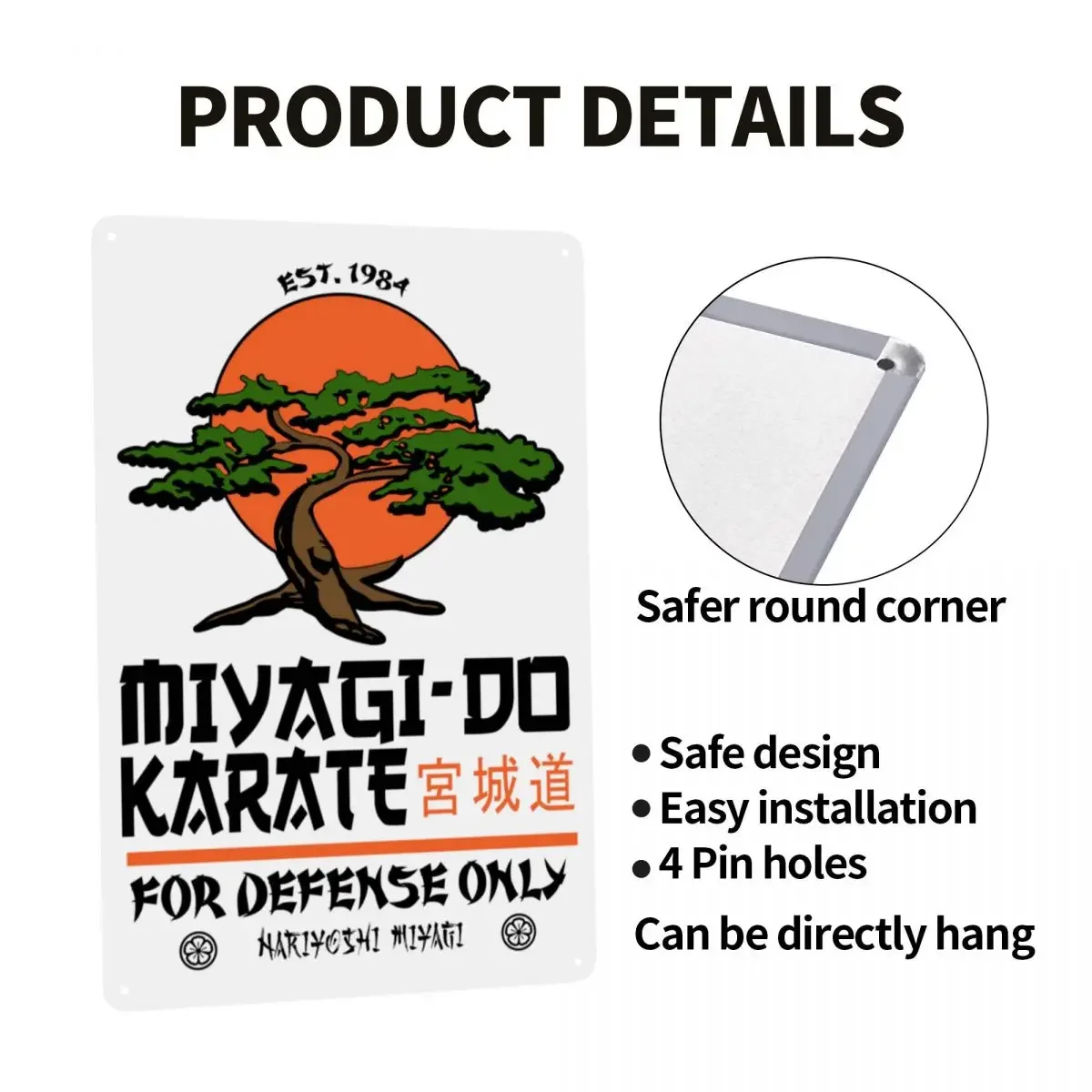 Custom Miyagi Do Karate Distress Karate Kid Cobra Kai Metal Sign Retro Tin Decorative Signs Plaque Pub Cafe Yard Wall Decor Art