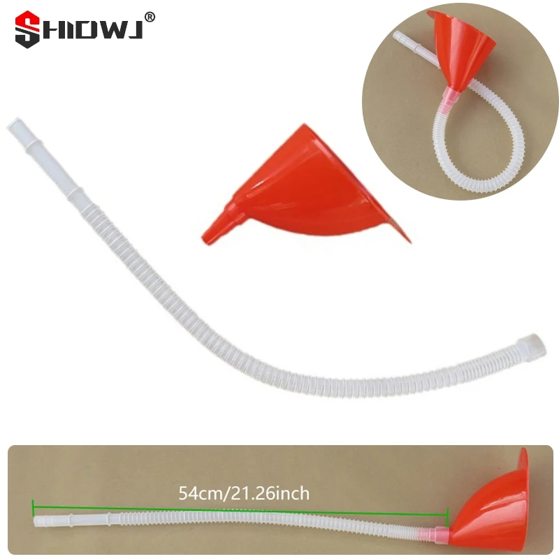 

Car Long Stem Funnel Gasoline Oil Fuel Filling Tool Anti-splash Funnel Motorcycle Refueling Special Funnel Auto Accessories