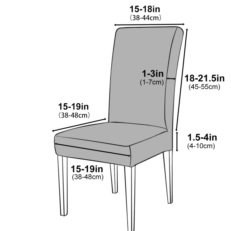 Thick Jacquard Dining Chair Cover Elastic Stretch Slipcover Removable Washable Chair Protector for Home Kitchen Hotel Wedding Ba
