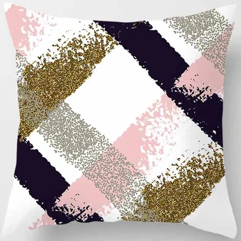 Creative Polka Dot Love Pillowcase Gold Powder Geometry Ins Style Cushion Pineapple Pattern Home Decoration Sofa Pillow