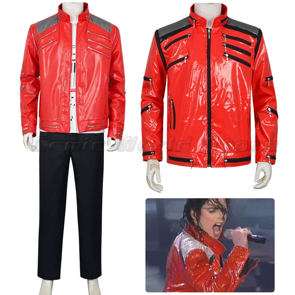 Herren-Cosplay-Jacke für Michael Jackson-Darsteller, Halloween-Weihnachtsfeier, Herrenmantel, Darsteller-Michael-Jackson-Jacke