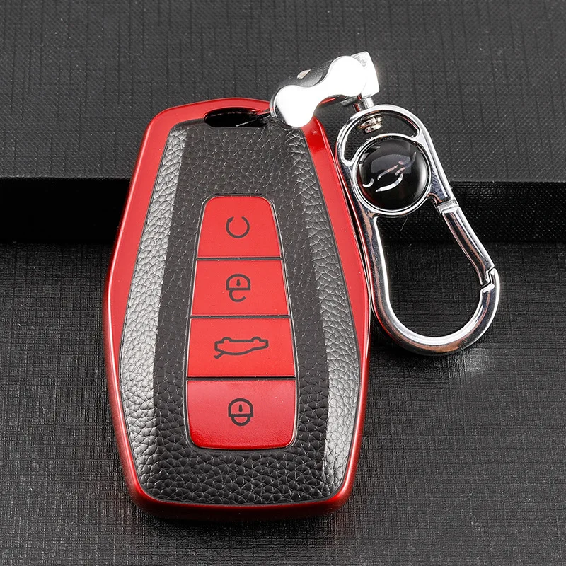 TPU Leather Shell Fob For Geely Coolray 2019-2020 Atlas Boyue NL3 Emgrand X7 EX7 SUV GT GC9 Borui Car Remote Key Case Cover