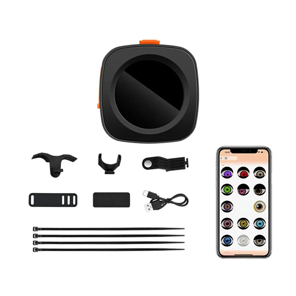 AliExpress Motorcycle Bicycle Rearview Mirror Decorative Lights 3D Dynamic Devil Eye USB Rechargeable LED Light Remote Modification