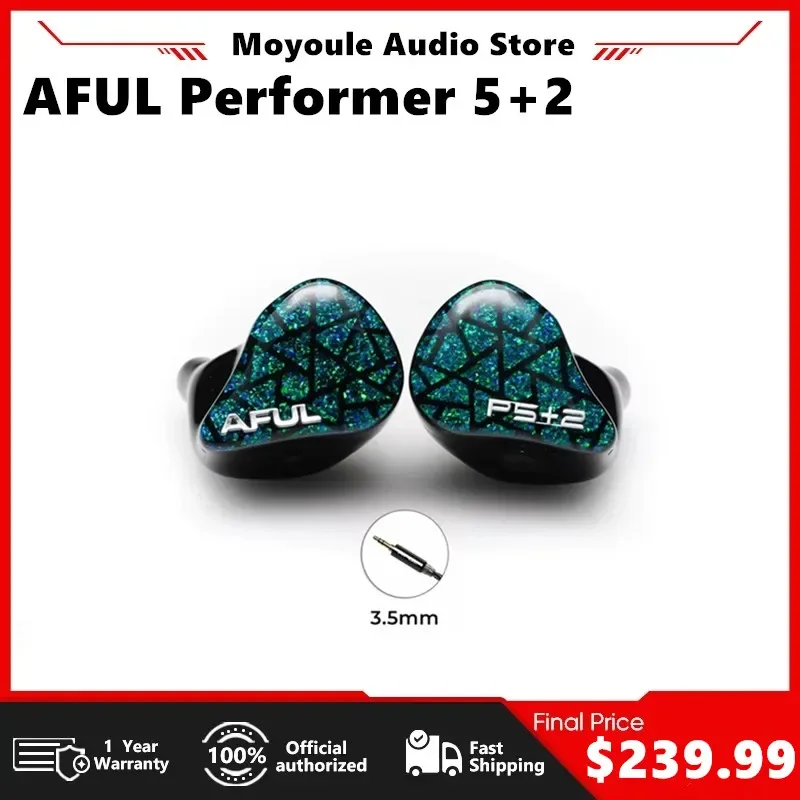 AFUL Performer 5+2 / Performer 7 2DD+4BA+1Micro Planar In Ear Monitor Earphones HiFi Wired Hybrid Headphone Music IEMs