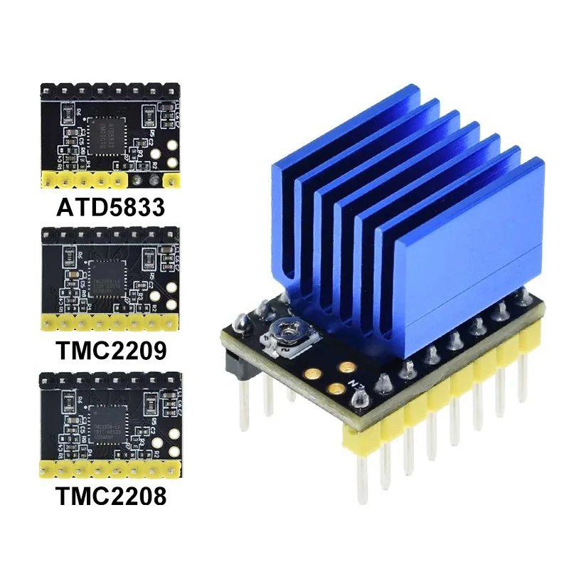 

TMC2208 TMC2209 ATD5833 V2.0 With Heat Sink Stepper Motor Driver StepStick 3d Printer Parts 2.5A 256 Subdivision Silent Printing