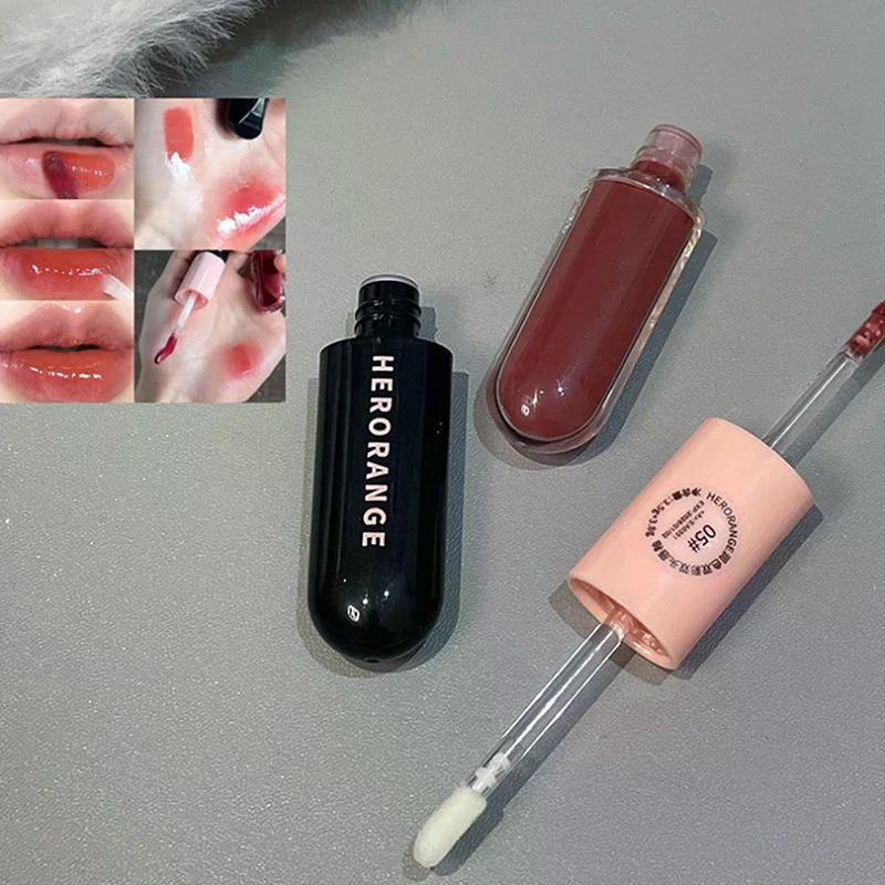 HERORANGE Two-Color Double-Ended Lip Glaze Velvet Matte Water-Gloss Mirror Double Texture Waterproof And Sweat-Proof Lipstick