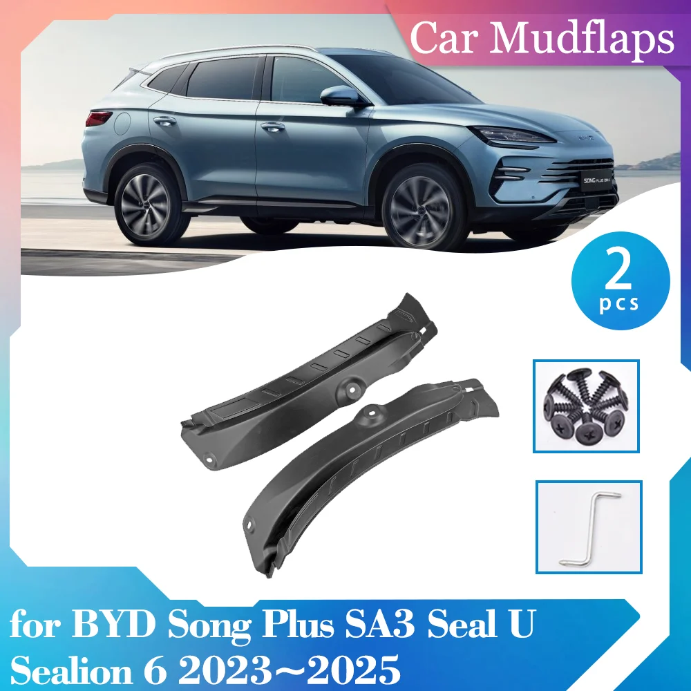 Car Mudguards for BYD Song Plus SA3 Seal U Sealion 6 2023~2025 Mud Flaps Rear Wheel Splash Guards Fender Mudflaps Accessories