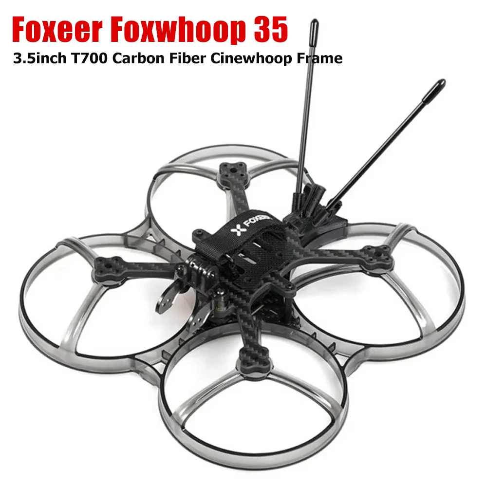 Foxeer Foxwhoop 35 142 mm 3,5 cala T700 Rama z włókna węglowego Cinewhoop do FPV Mini Freestyle Drones Vista HD Analog O3