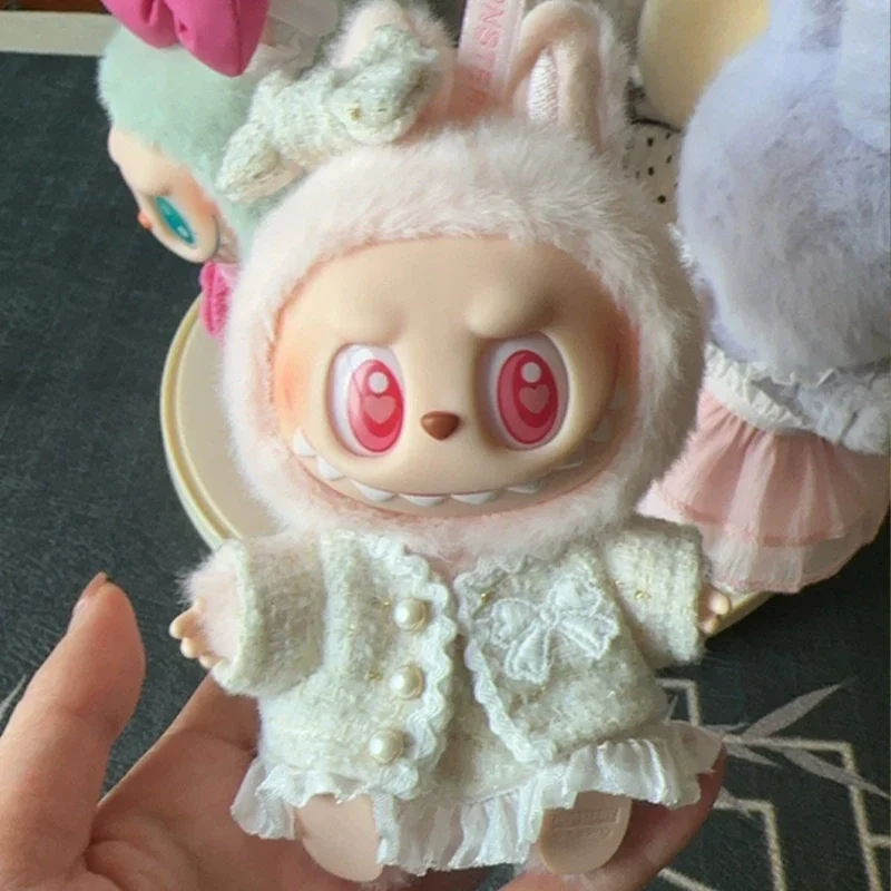 17cm Sweet Clothes for Labubu Doll The Monster Outfit Accessories Clothing DIY Kids Gift Sweet Princess High-quality Dress Cloak