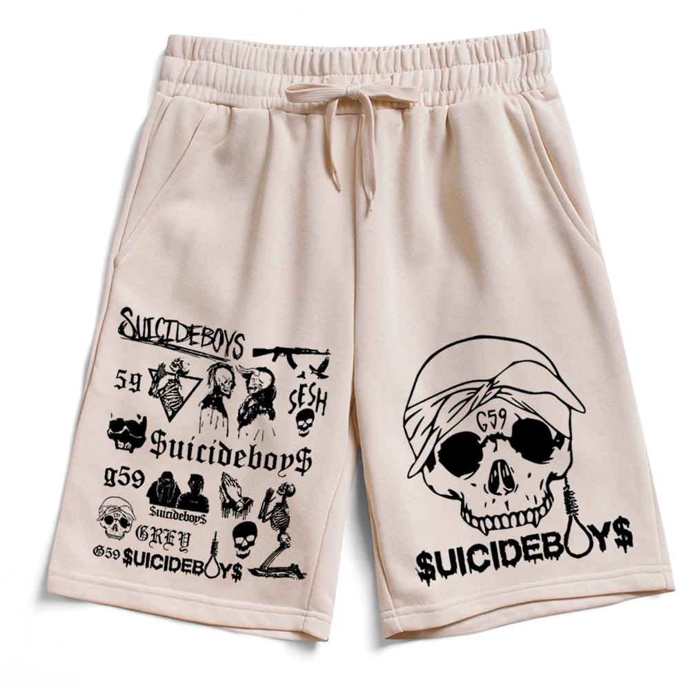 Suicideboys-pantalones cortos de algodón para hombre y mujer, pantalones de música, Rap, Hip Hop