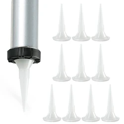 10pcs Universal Caulking Nozzle Structural Glue Nozzle Plastic Caulking Nozzle Tip Mouth Home Improvement Construction Tools