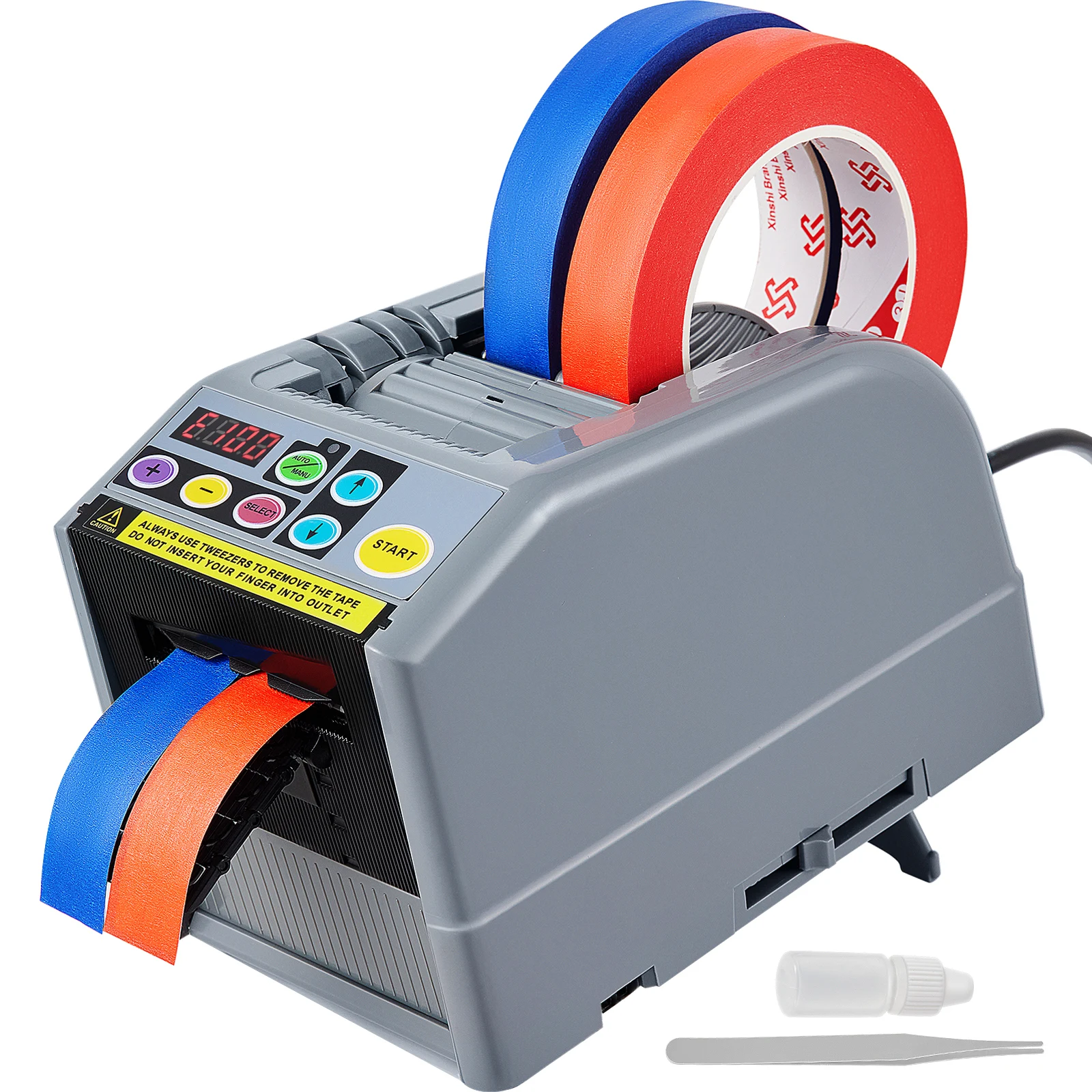 

SuccBuy ZCUT-9 Automatic Tape Cutting Machine Paper Slitting Dispenser 6-60mm Adhesive Electric Tape Cutter for Packaging
