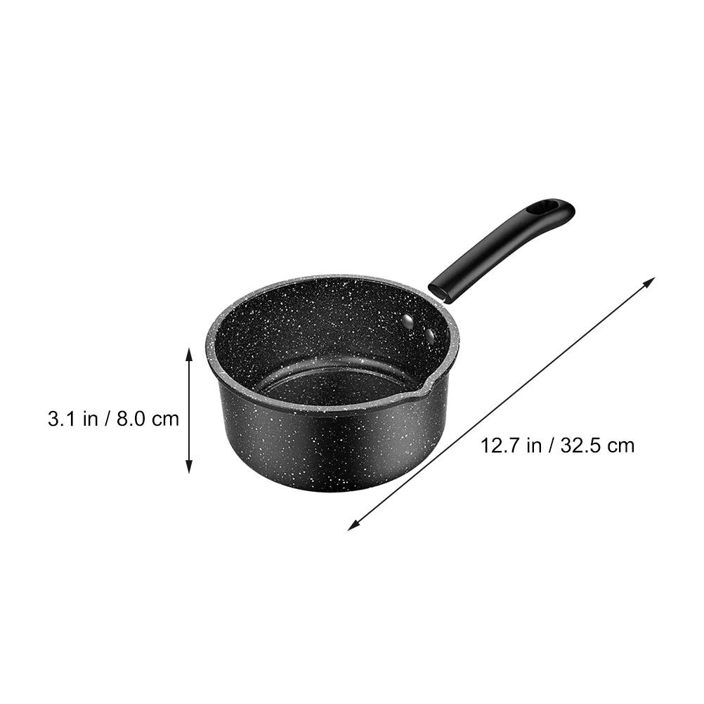 

1Pcs Medical Stone Milk Stockpot Compact Handle Non-Stick Milk Sauce Pot Baby Food Soup Kitchen Cooking Accessory