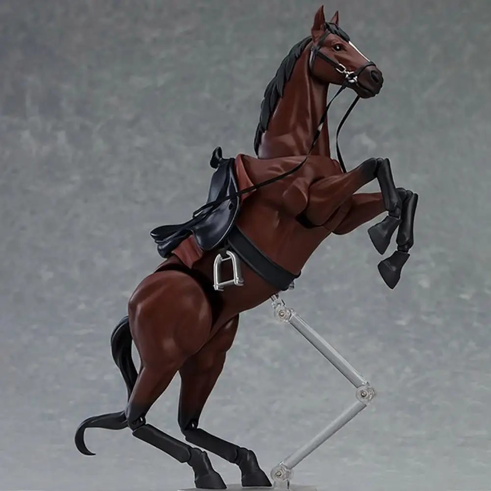 Realistic Horse Figurine Pvc Horse Figure with Movable Joints Simulation Miniature Horse Model Collectible Toy Decoration