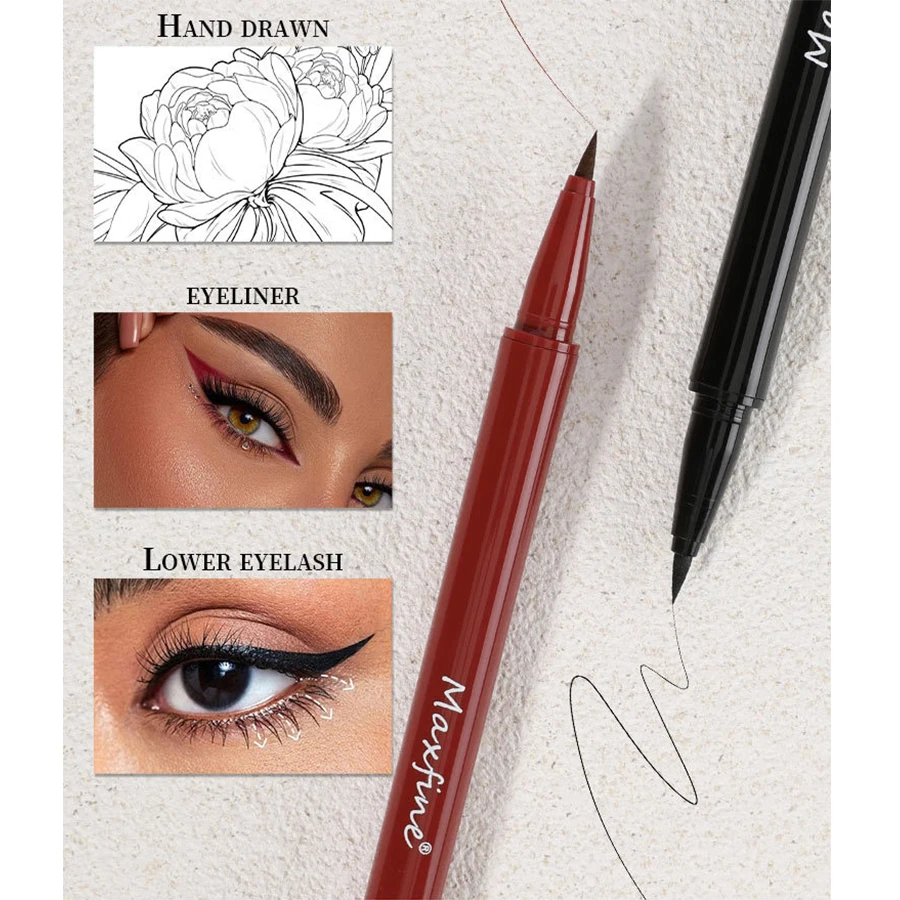 Waterproof Liquid Eyeliner Long Lasting Matte High Pigment No Smudge Professional Eye Make Up