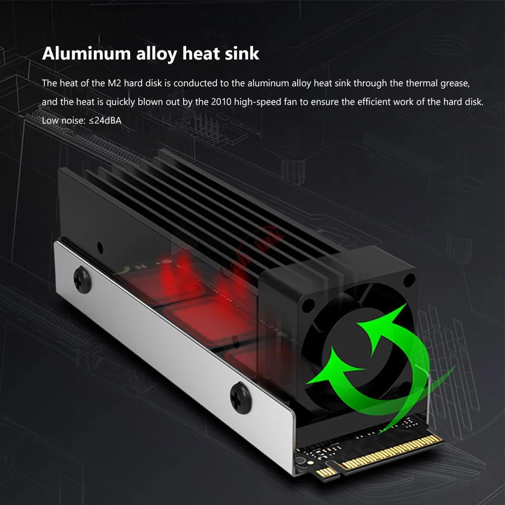 M.2-TWO/THREE M.2 SSD PCI-E NVMe Heat Sink M2 2280 Solid State Hard Disk Radiator With Fan For Desktop PC Accessories