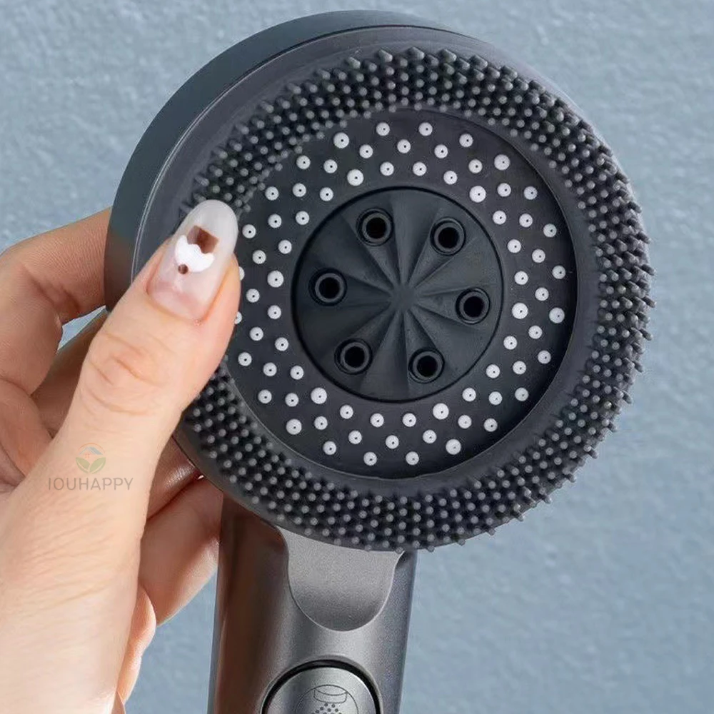 رأس دش عالي الضغط، ترشيح مزدوج، أوضاع مخرج مياه متعددة الوظائف، دش من السيليكون لإكسسوارات الحمام #5