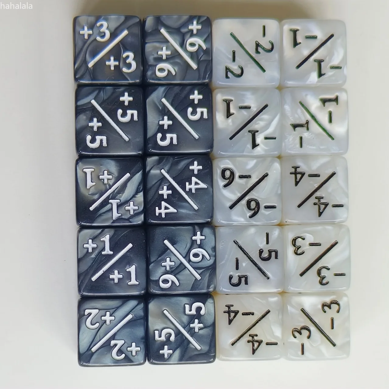 10pcs Set of 16mm Square Angle Plus Minus Sign Dice D6 Plus Minus Dice Wanzhi Card Rpg Board Game Entertainment Dice Set Dnd