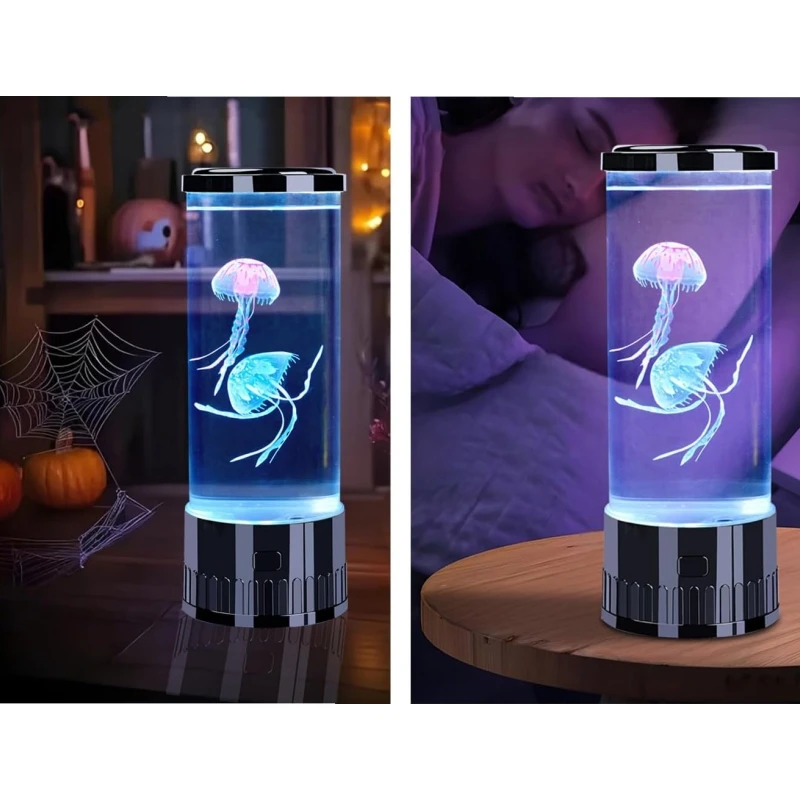 LED RGB Quallen-Lampe Kreative Stimmungsbeleuchtung für Zuhause Schlafzimmer Wohnzimmer Büro Atmosphärische Beleuchtung