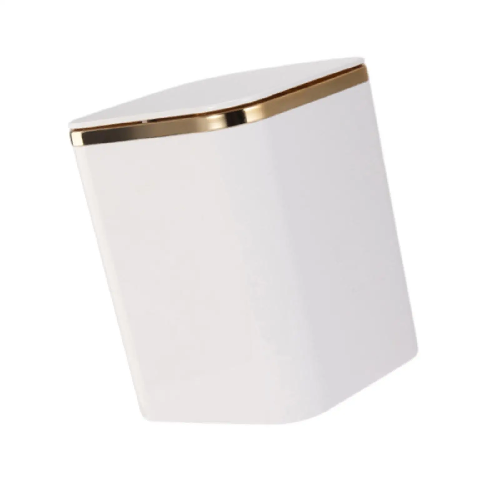 Small Trash Can Waste Paper Bucket Press Type Desktop Garbage Basket with Lid for Living Room Home Dressing Table Bathroom Wall