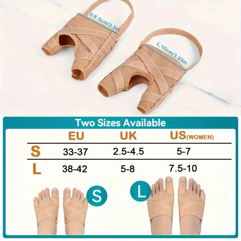 Correttore per alluce valgo in tessuto traspirante regolabile per alluce valgo, separatore distanziatore, correttore per dita dei piedi, calzini sportivi per alluce valgo da corsa