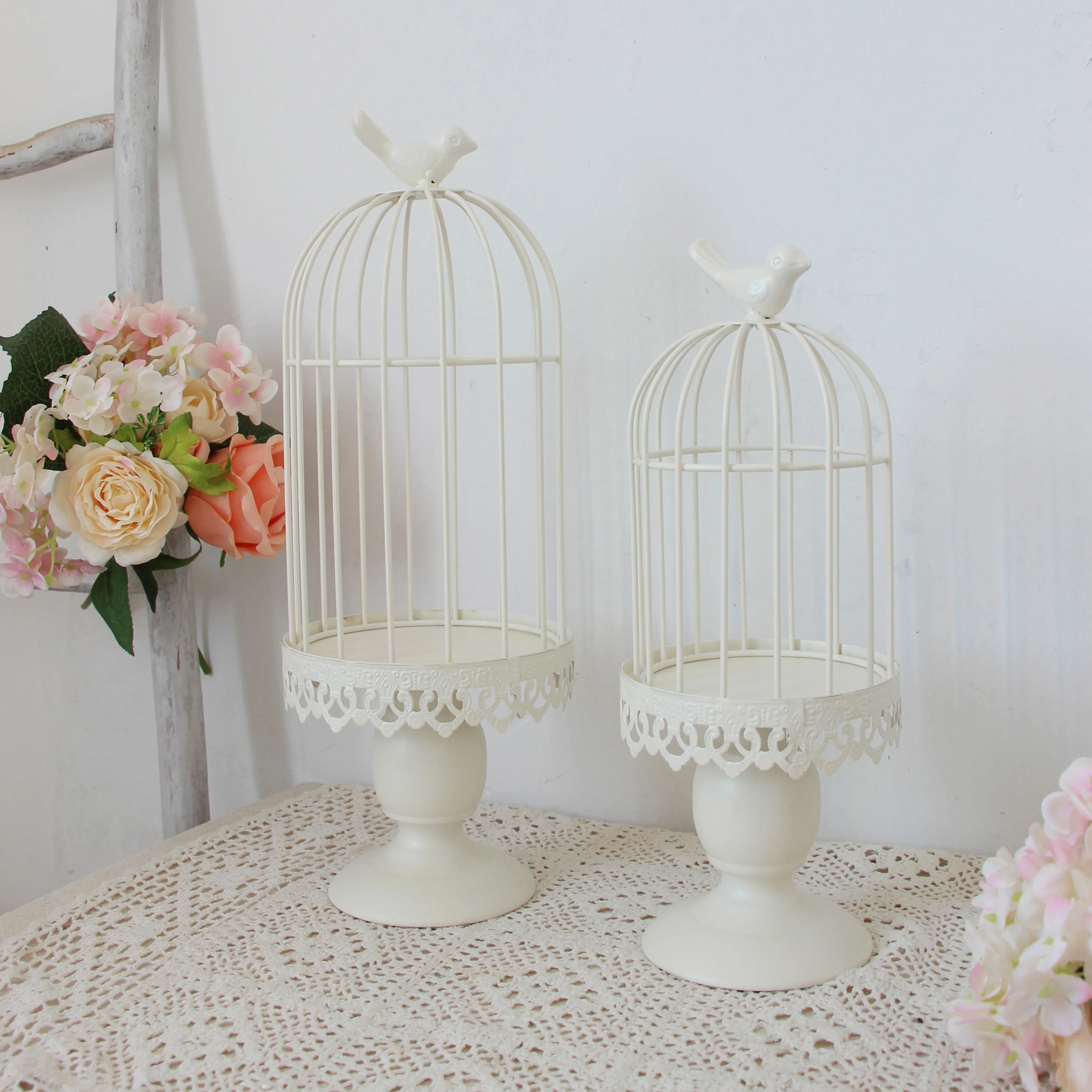 New Modern iron wrought metal birdcage Sets large bird cage decoration hanging flowerpot succulent plants