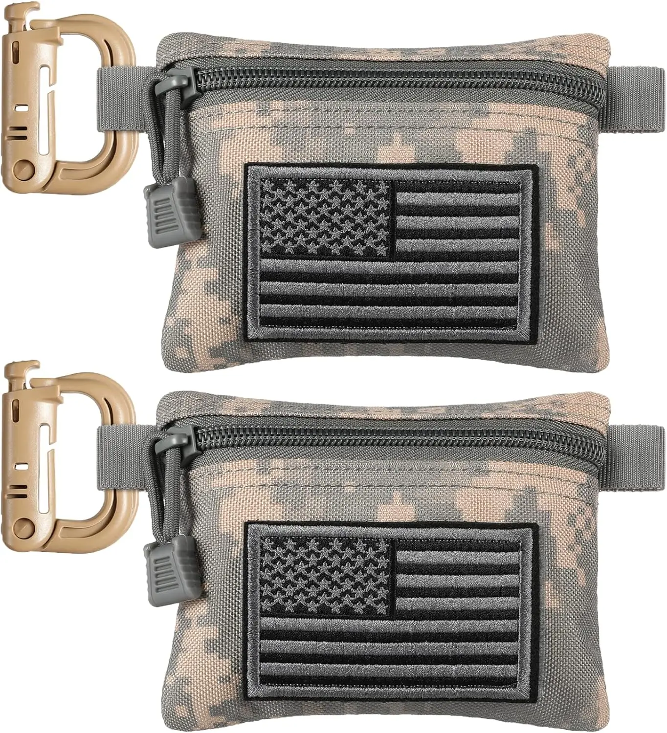 

Набор из 2 тактических EDC-сумок с системой MOLLE, органайзер для ключей, карт и монет - компактная поясная сумка