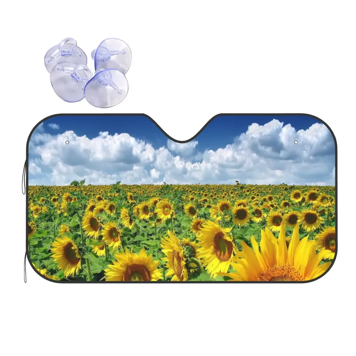 Flower Sunflower Fashion Windshield Sunshade 70x130cm Cloud Sky Foils Car Window Windscreen Cover Car-covers