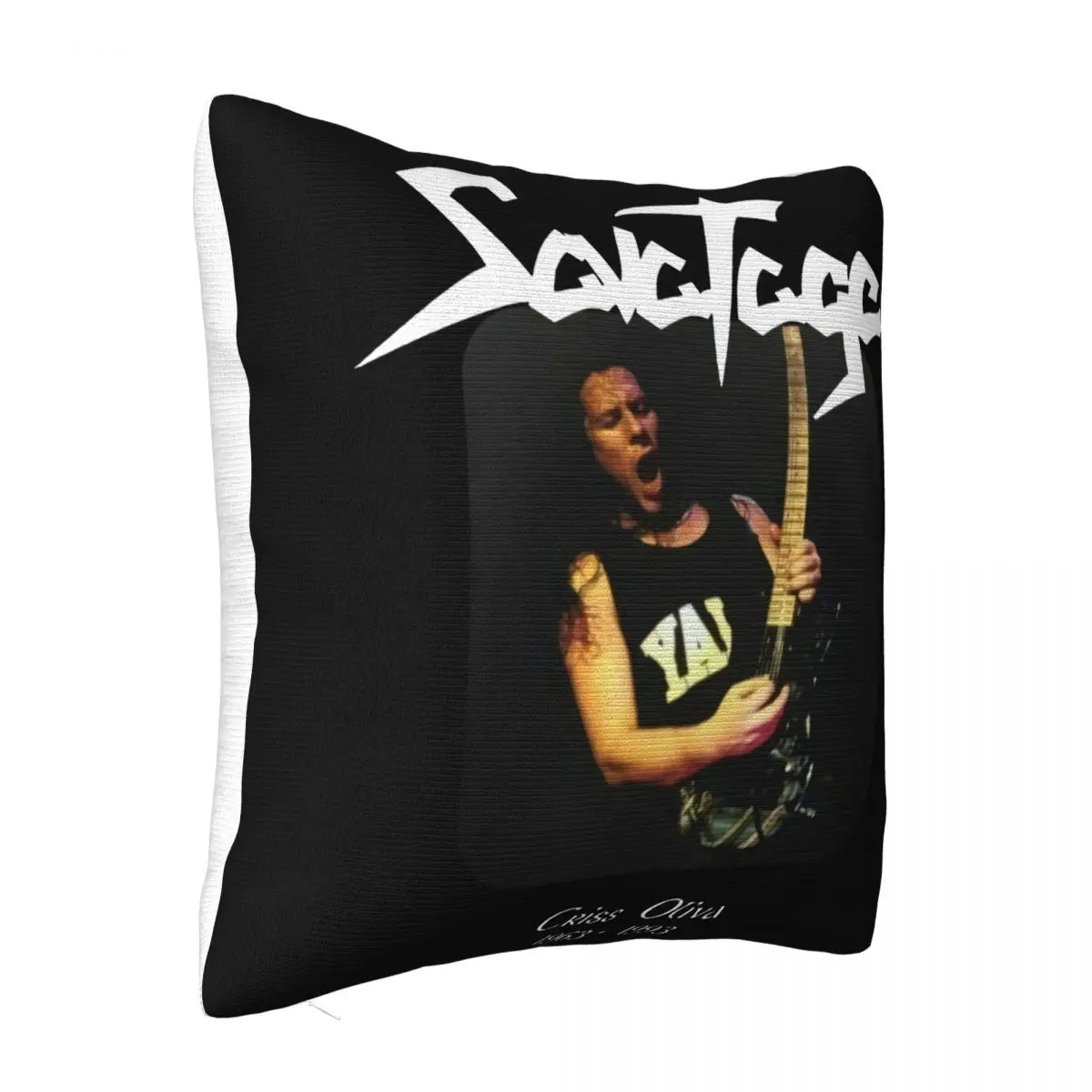 Savatage Criss Oliva 1963 1993 The Guitarist Regular Size Grose S 2Xl Slogan Pillow Case image 2