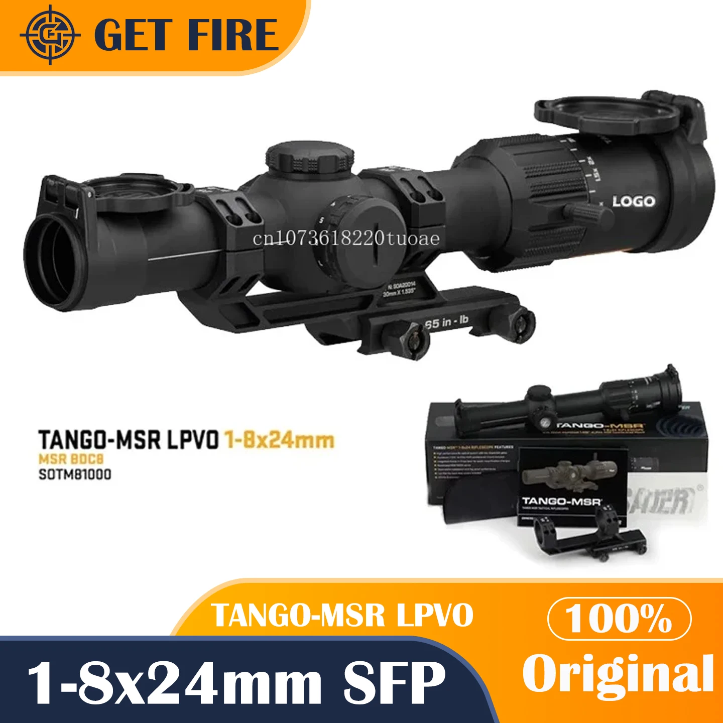 

Original S*G TANGO-MSR LPVO 1-8x24mm 30mm Maintube SFP Riflescope Hunting Rifle Scope with Illuminated MSR BDC-8 Reticle