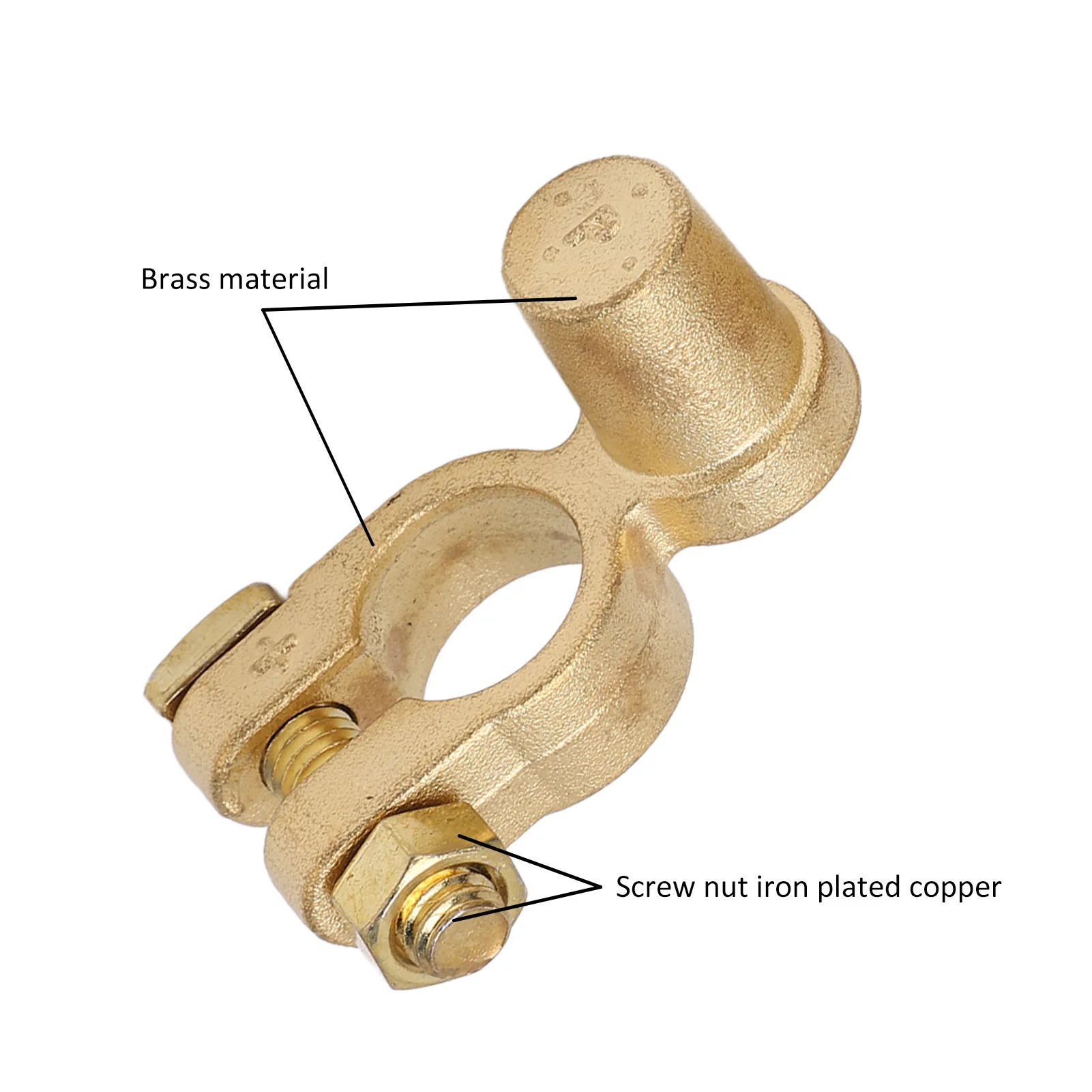 1Pair Car Positive Negative Post Battery Terminal Clamps Connector Battery Clamp Car Quick Release Battery Clip Brass Connector