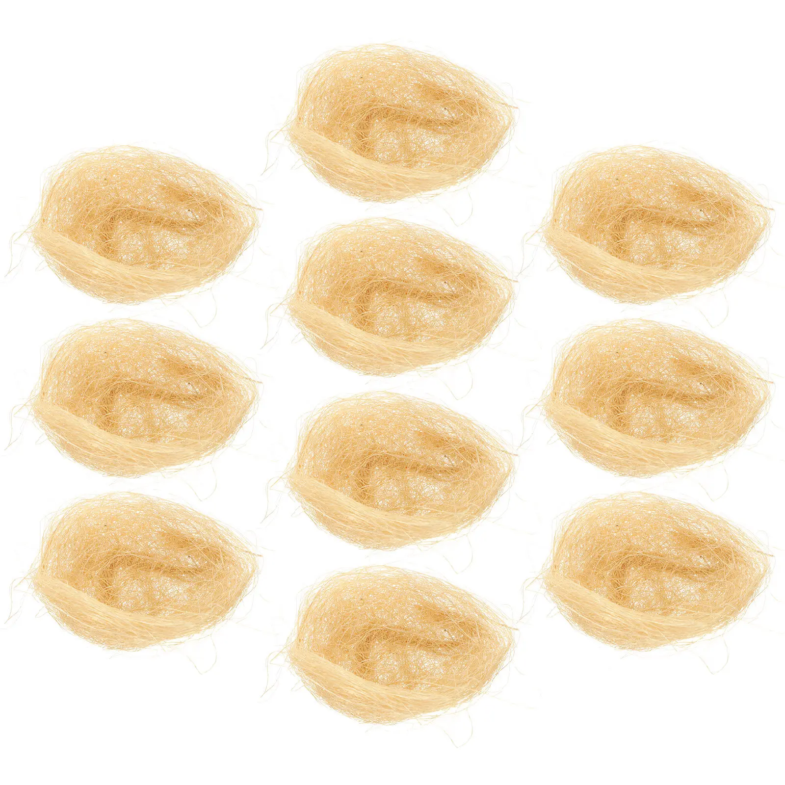 10Pcs Fake Bird Nest Artificial Simulation Rustic Decoration for Garden Easter Party Craft Bird House Photo Prop
